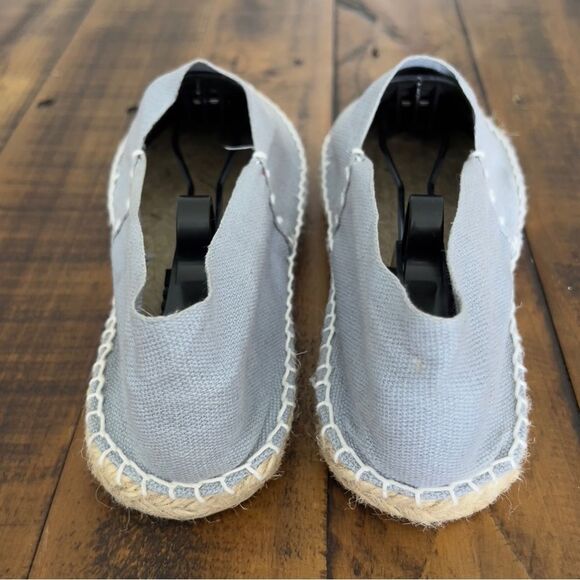 Handmade Light Gray Canvas Espadrilles Size 38 - Picture 4 of 5